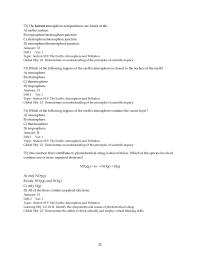 Chapter 10 2 The lowest atmospheric temperatures are found at the