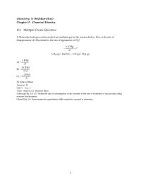 Chapter 13 1 The decomposition of dinitrogen pentoxide is described&nbsp;