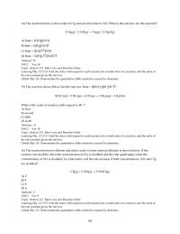 Chapter 13 4 what are the units for the rate constant