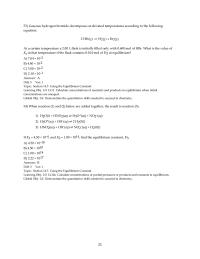 Chapter 14 2 Gaseous hydrogen bromide decomposes at elevated temperatures