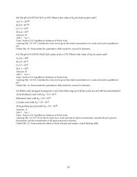 Chapter 15 2 What is the percent dissociation of a benzoic acid solution