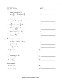 Pretests Find the length of the lot. Solve the equation or inequality