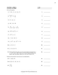 Chapter 1 Solve Each Inequality Give The Answer Using