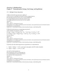 Chapter 17 1 Define a spontaneous process and classify various physical