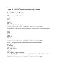 Chapter 20 1 What is the characteristic outer electron configuration for