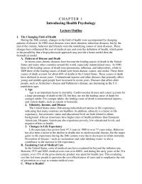 Chapter 1 ask your class to research the leading causes of death in other