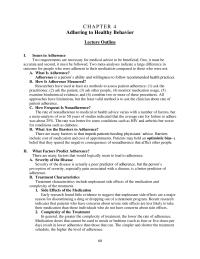 Chapter 4 The Relationship Between Adherence And Age