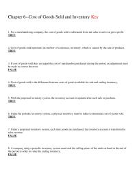 Chapter 6 Which The Following Types Inventory Accounts