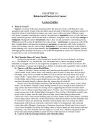 Chapter 10 longer survival of cancer patients and partly to