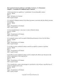 Chapter 9 A unilateral contract can be accepted without the performance