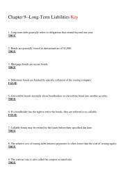Chapter 9 Long term Debt Generally Includes Obligations That