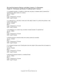 Chapter 10 A material fact is a fact that is irrelevant to the subject