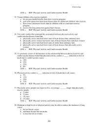 Chapter 15 What The Role Exercise Weight Control Exercise