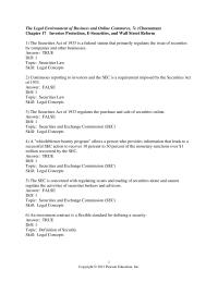 Chapter 17 The Securities Act of 1933 is a federal statute that primarily