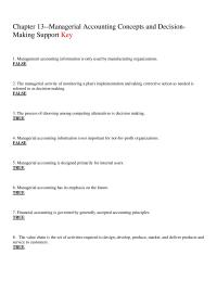 Chapter 13 Which The Following Not Objective Managerial