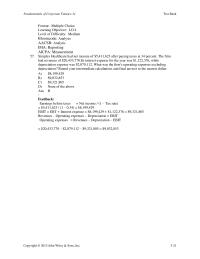 Chapter 3 what was the firm’s operating expenses excluding depreciation