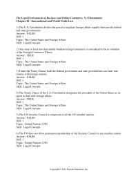 Chapter 26 The U.S. Constitution divides the power to regulate foreign
