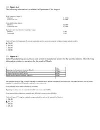 Chapter 17 Assuming Conversion Costs Represent Single Category