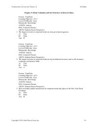 Chapter 8 The largest investors in corporate bonds are state government