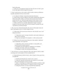 Communications Chapter 5 Homework This Orientation Slightly Related Hof stede’s Time Dimension