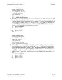 Chapter 11 Therefore The Cash Flows Associated With Investments equal