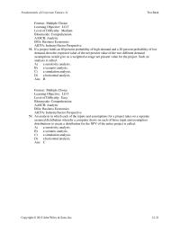 Chapter 12 If a project holds an 80 percent probability of high demand