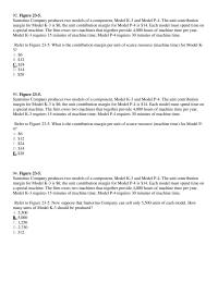 Chapter 23 each model must spend time on a special machine