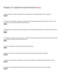 Chapter 24 1 General Terms Sound Capital Investment Will