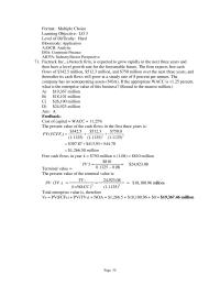 Chapter 18 what is the enterprise value of this business