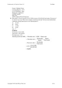 Chapter 19 What is the external financing needed by this firm