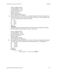 Chapter 20 What is the value of a call option with a strike price of