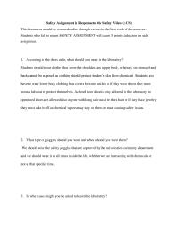 Safety Assignment in Response to the Safety Video