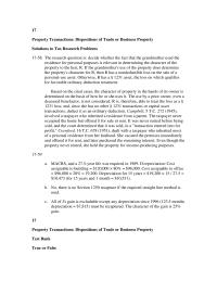 Chapter 17&nbsp;Both land and a building used as rental property and held for