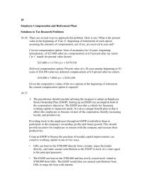 Chapter 18 After-tax cost of funding capital improvements and ESOP
