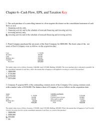 Chapter 6 The Cash Purchase Controlling Interest Firm Requires