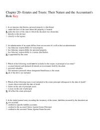 Chapter 20 Intestate Distribution Personal Property Distributed Under The
