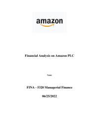 Financial Analysis On Amazon Plc