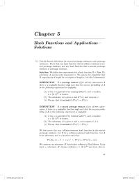 Communications Chapter 5 Homework Prove that any hash function that is collision resistant