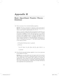 Communications Appendix B Homework Consider Execution Then The Algorithm Returns