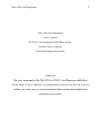 Roles of the Case Management