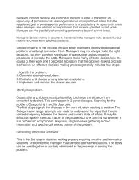 Managers confront decision requirements