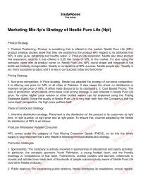 Marketing Mix-4p’s Strategy of Nestlé Pure Life