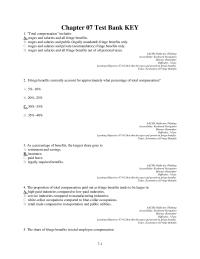 Chapter 7 Total Compensation Includes Wages And Salaries And