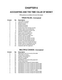 Chapter 6 1 What Time Value Money Concept Appropriate for This
