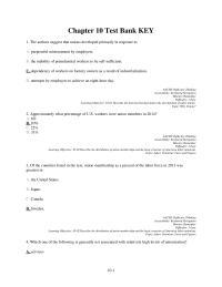 Chapter 10 The Authors Suggest That Unions Developed Primarily