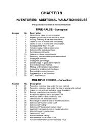 Chapter 9 1 Gross profit percentage .Disadvantage of gross profit method