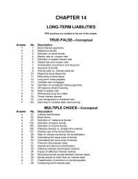 Chapter 14 1 Indicate how to present and analyze long-term debt