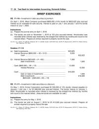 Chapter 17 3 Ramirez Company Has Held for collection Investment The