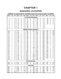 Chapter 1 Direct Labor A Depreciation Printing Machines A