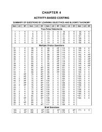 Chapter 4 apply activity-based costing to a manufacturer